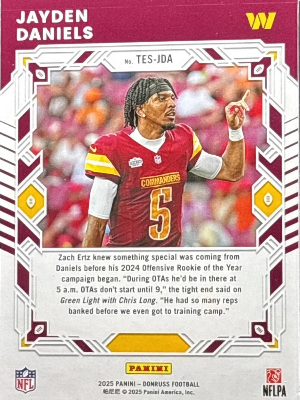 Panini Elite Series Jayden Daniels Football Card